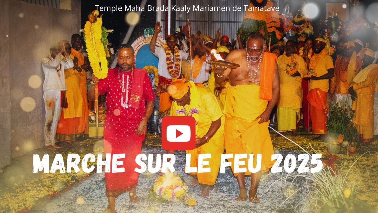 Marche sur le feu 2025 au Temple Maha Brada Kaaly Mariamen de Tamatave 2025 (4K)