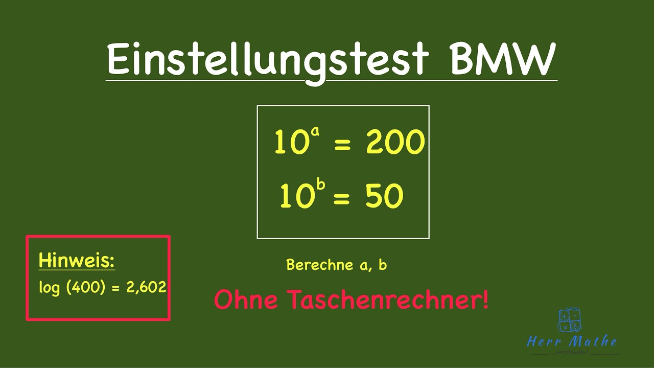 Einstellungstest - Mit Potenzzahlen rechnen