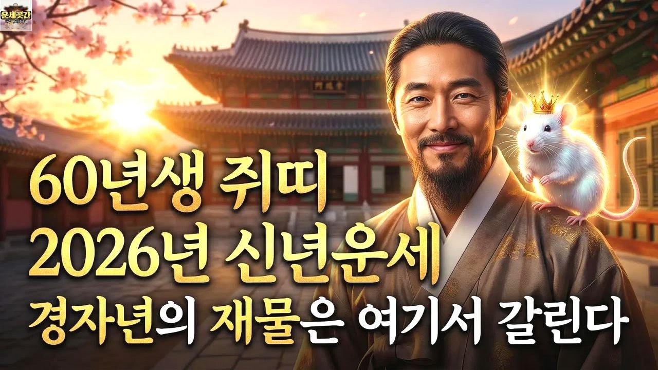 [2026년 신년운세] 60년생 쥐띠 재물운, 버텨온 인생이 가벼워지는 해 | 로또운보다 중요한 현실 돈운의 흐름을 짚어드립니다⚠️ 