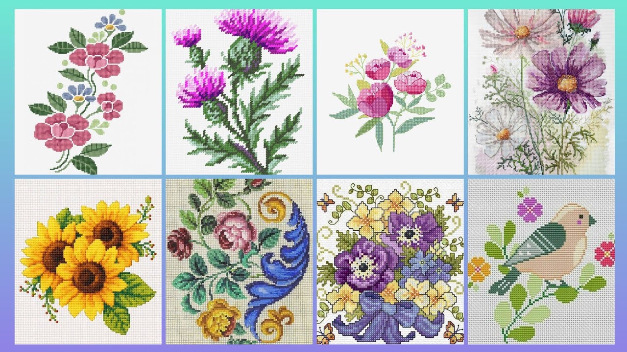 Gorgeous cross stitch patterns /countable embroidery #charsutikarhai/latest dosuti design ideas2026