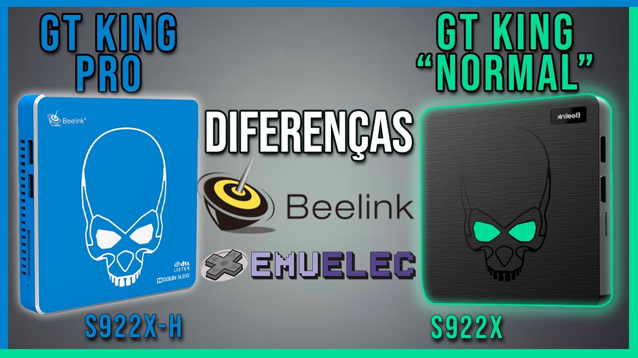 Diferenças Beelink GT King (S922X) e GT King Pro (S922X-H): TV Box Amlogic para EmuELEC e retrogames