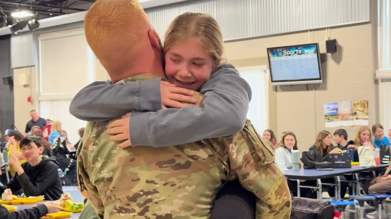 Homecoming Surprise: Dad's Early Return from Deployment Melts Isabella's Heart!