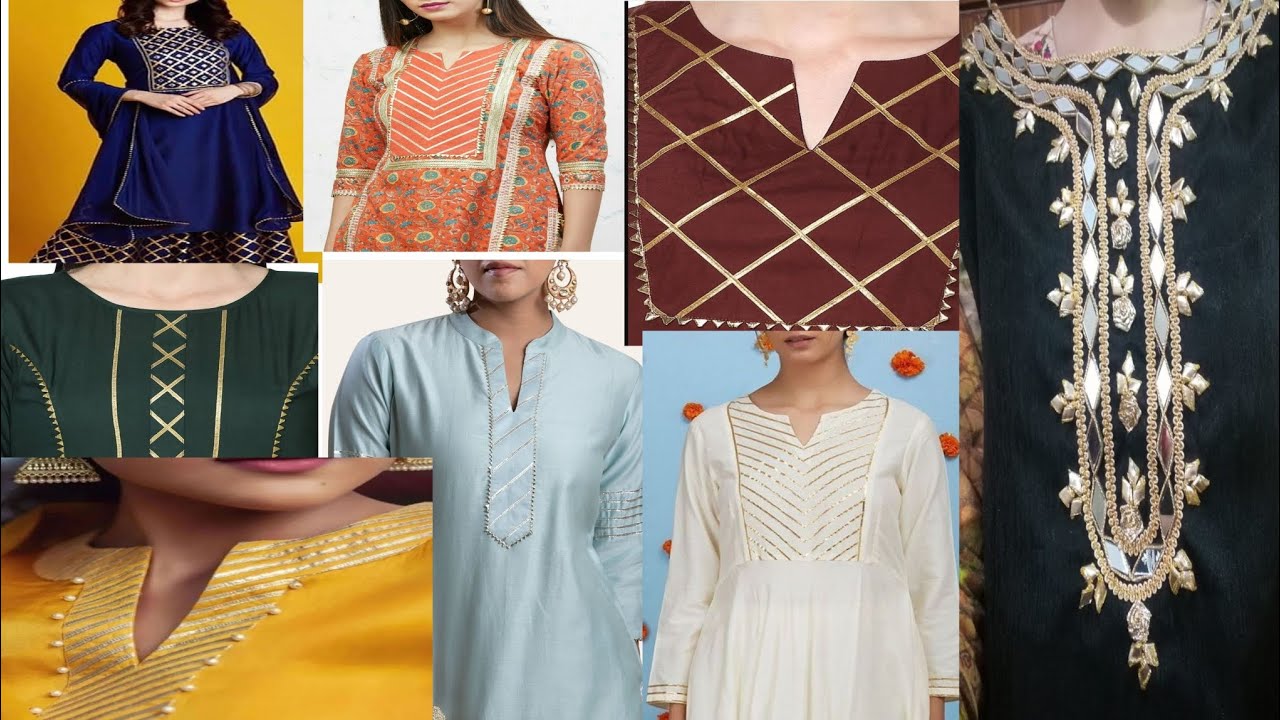 गोटा गले का डिजाइन | Beautiful trending Gota neck design ideas 2026 |