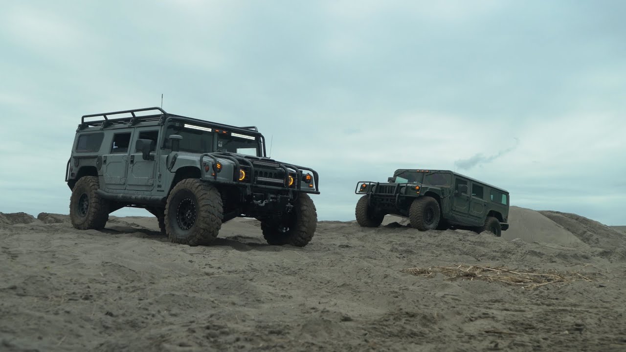 MILITARY H1 HUMMERS OFFROADING!