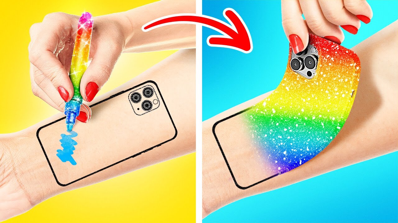 OMG 😱 TATOUAGE MAGIQUE EXAUCE DES SOUHAITS || Astuces DIY cool et trucs de la vie par 123 GO!