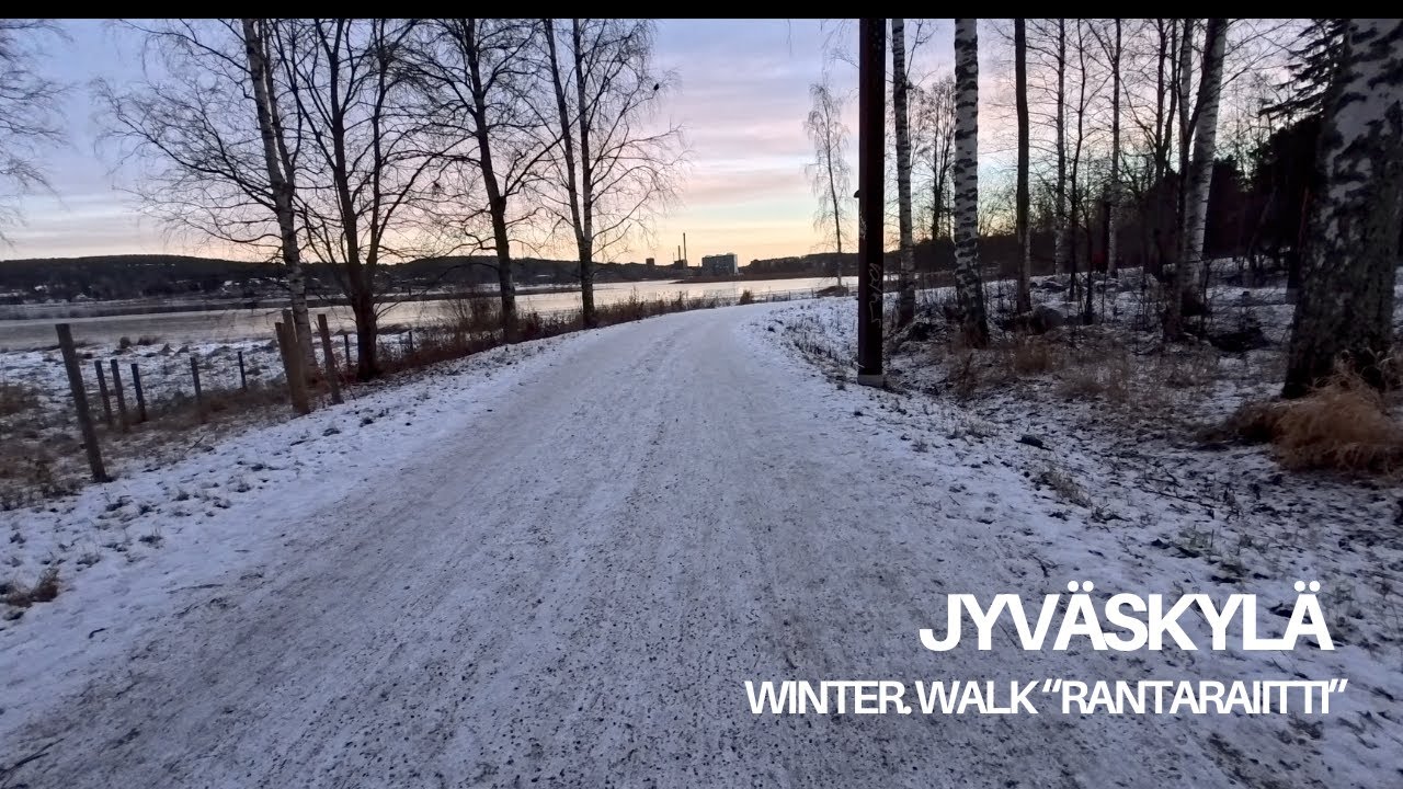 Jyv&auml;skyl&auml; [Rantaraitti] Snowy walk in Central Finland, 2 degree ❄️☃️