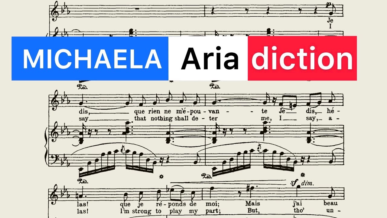 Carmen - BIZET - Michaela’s aria, french diction : Je dis que rien ne m’épouvante (+ recitative)
