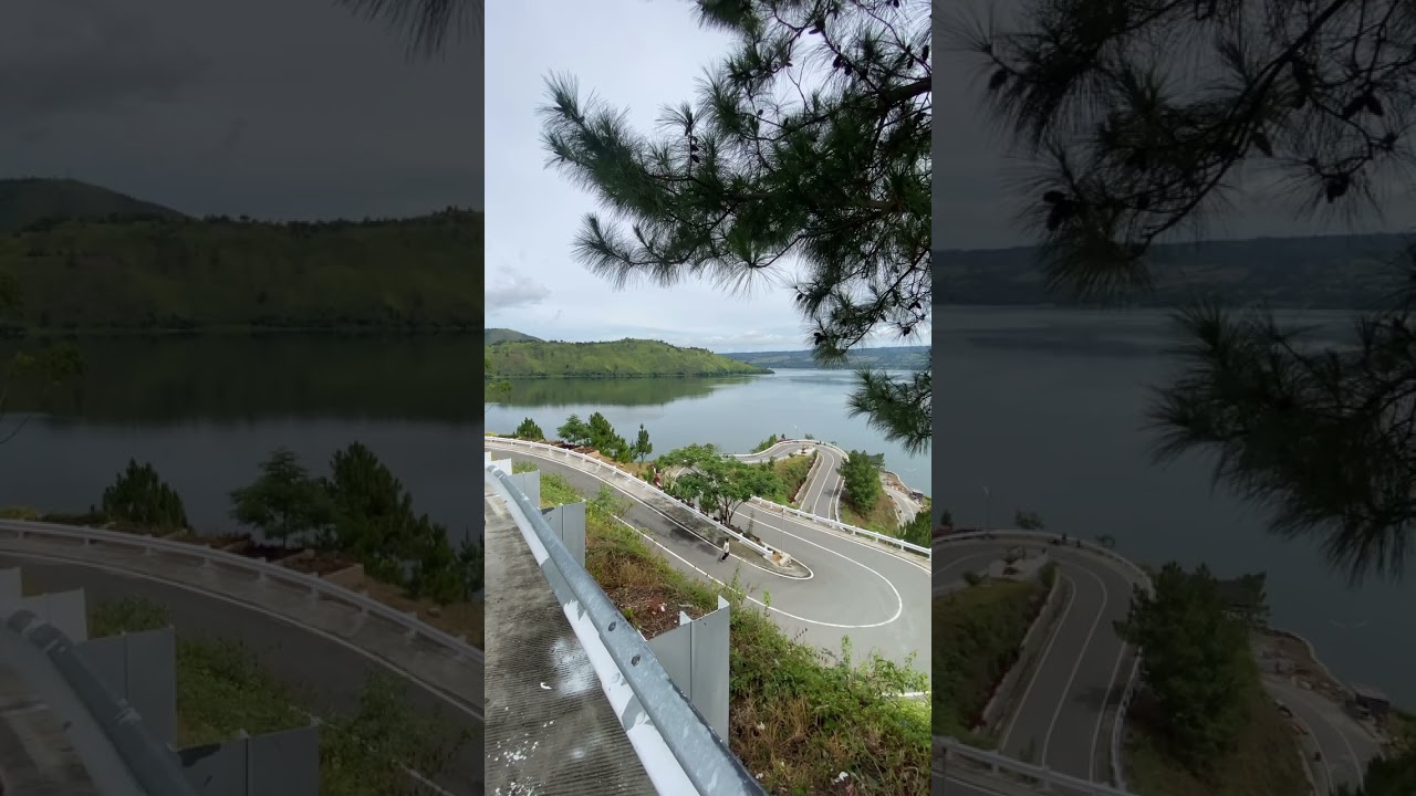 Keindahan jalan kelok di bukit sibea-bea samosir #danautoba #bukitsibeabea #wisatasumut #sumut