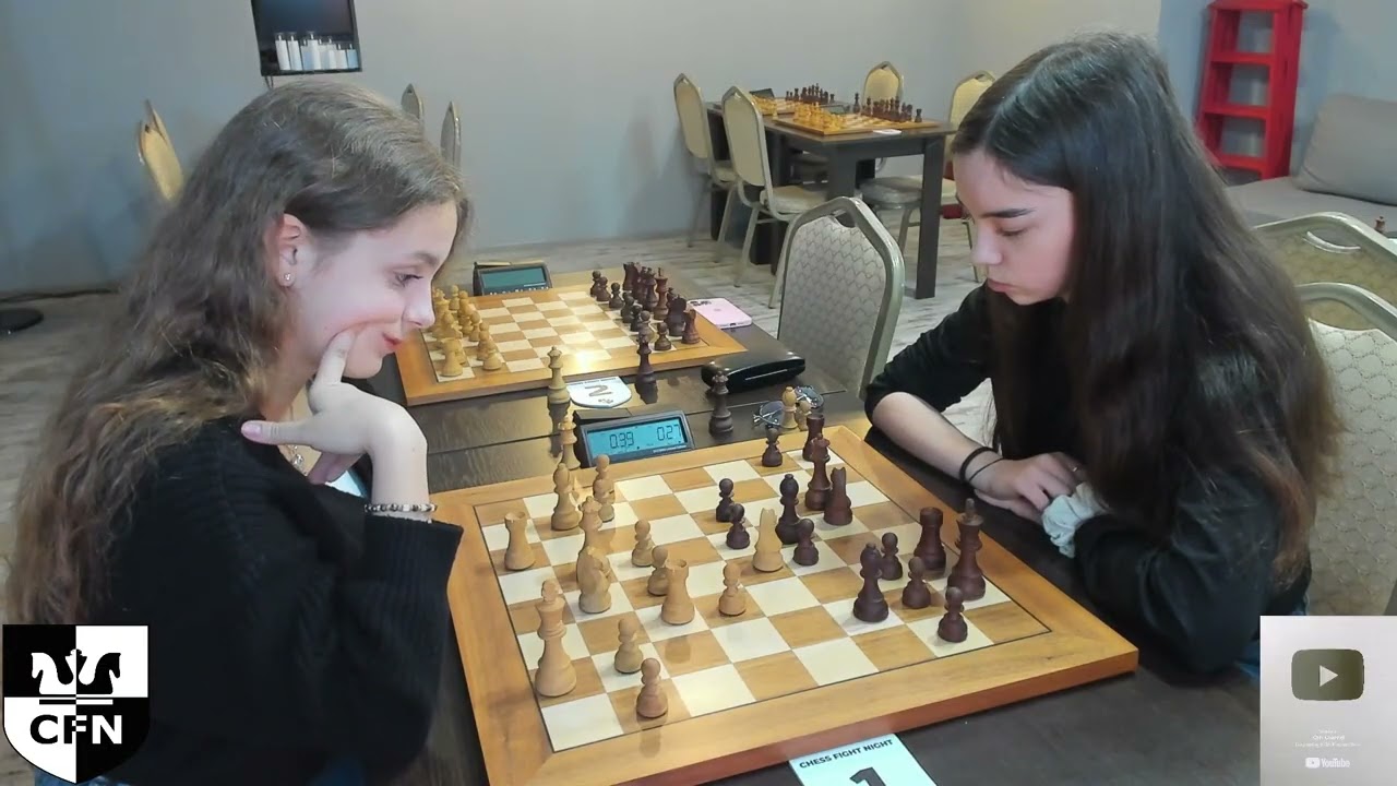 First game of the match! Semenova A. vs Neverova K. Chess Fight Night. Rapid