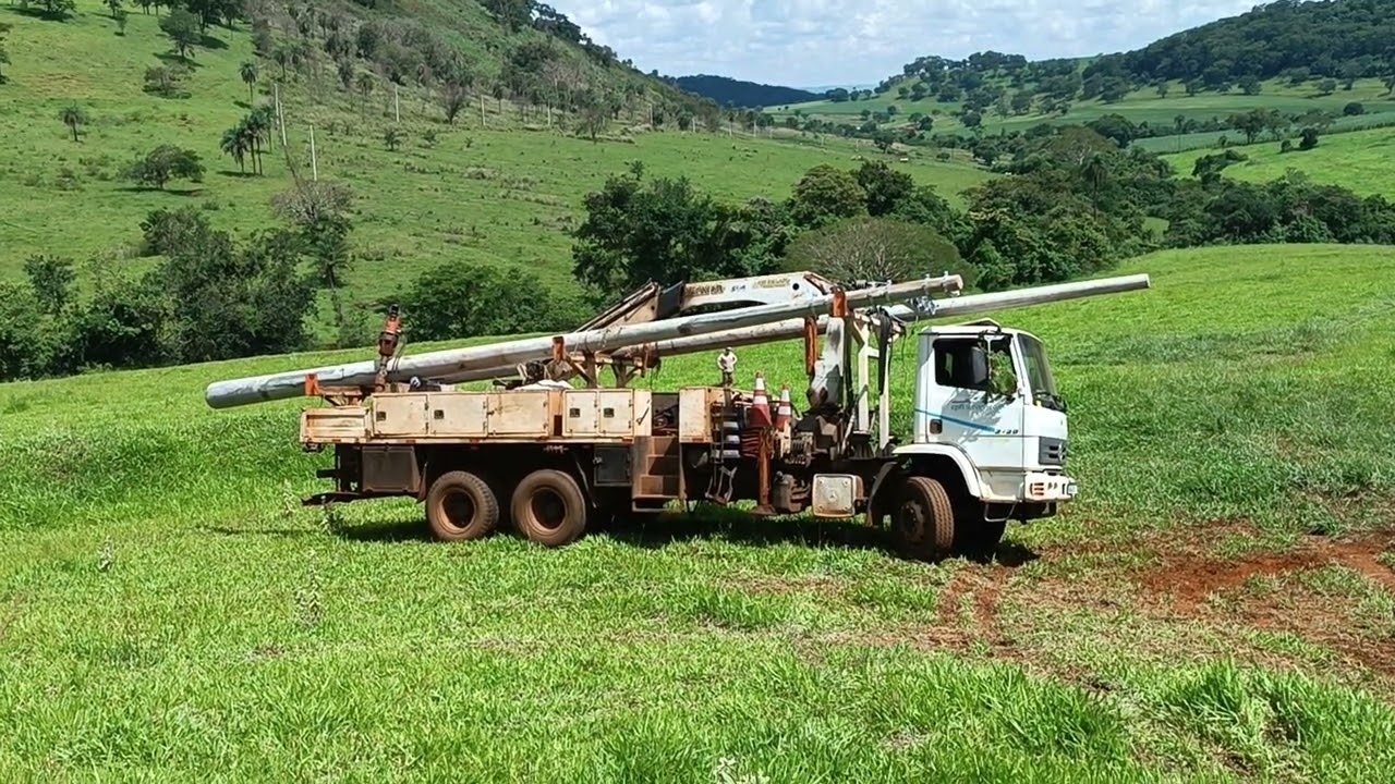 Obra no rural criando uma rede nova. Vejam a dificuldade 