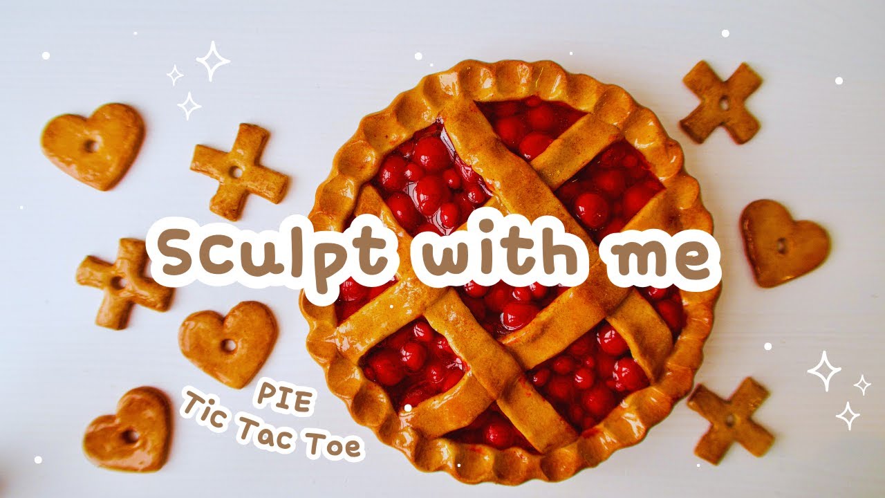 Making a Cherry Pie-Themed Tic Tac Toe Game | Cozy Polymer Clay Art