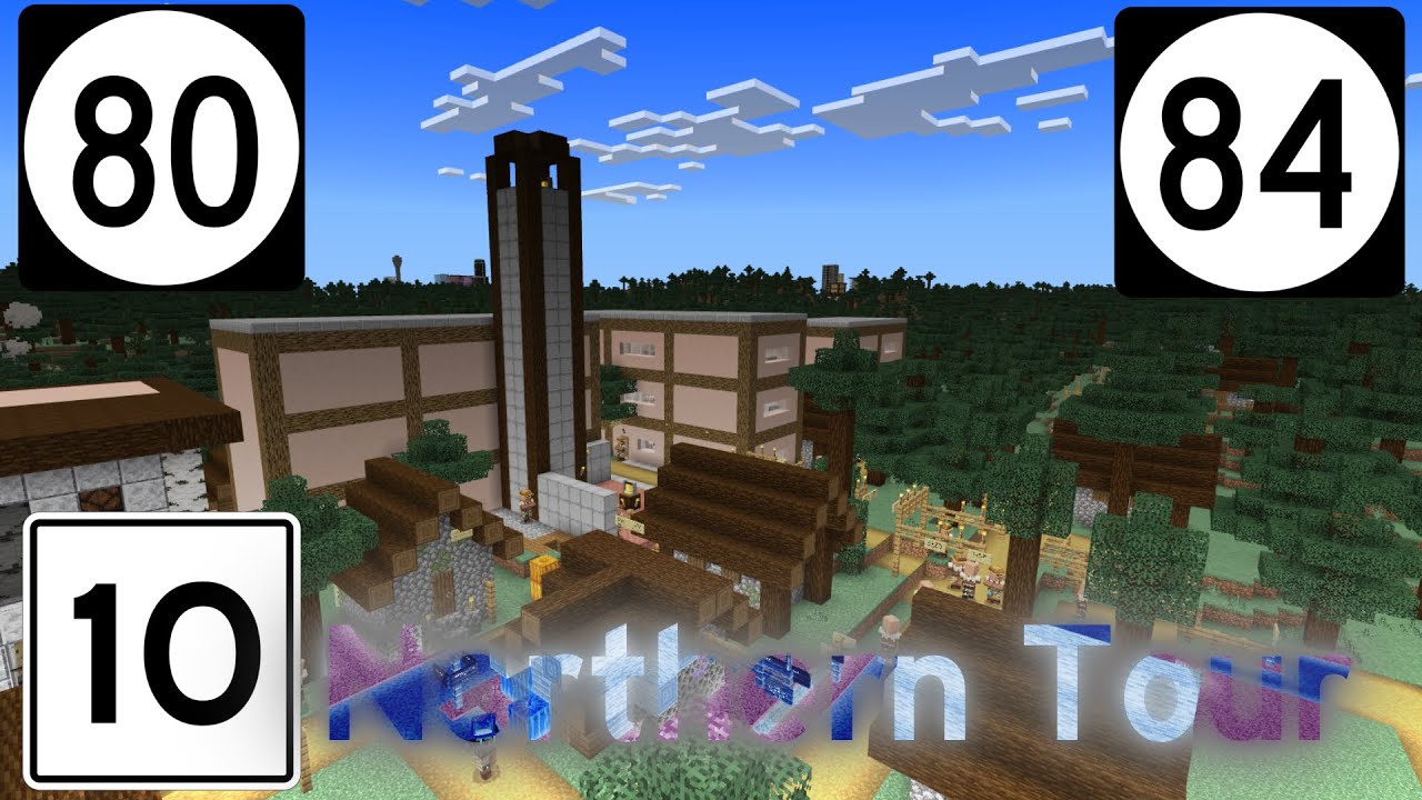 Minecraft Freeways: Northern Route System Tour (w/ Realistic Sounds)