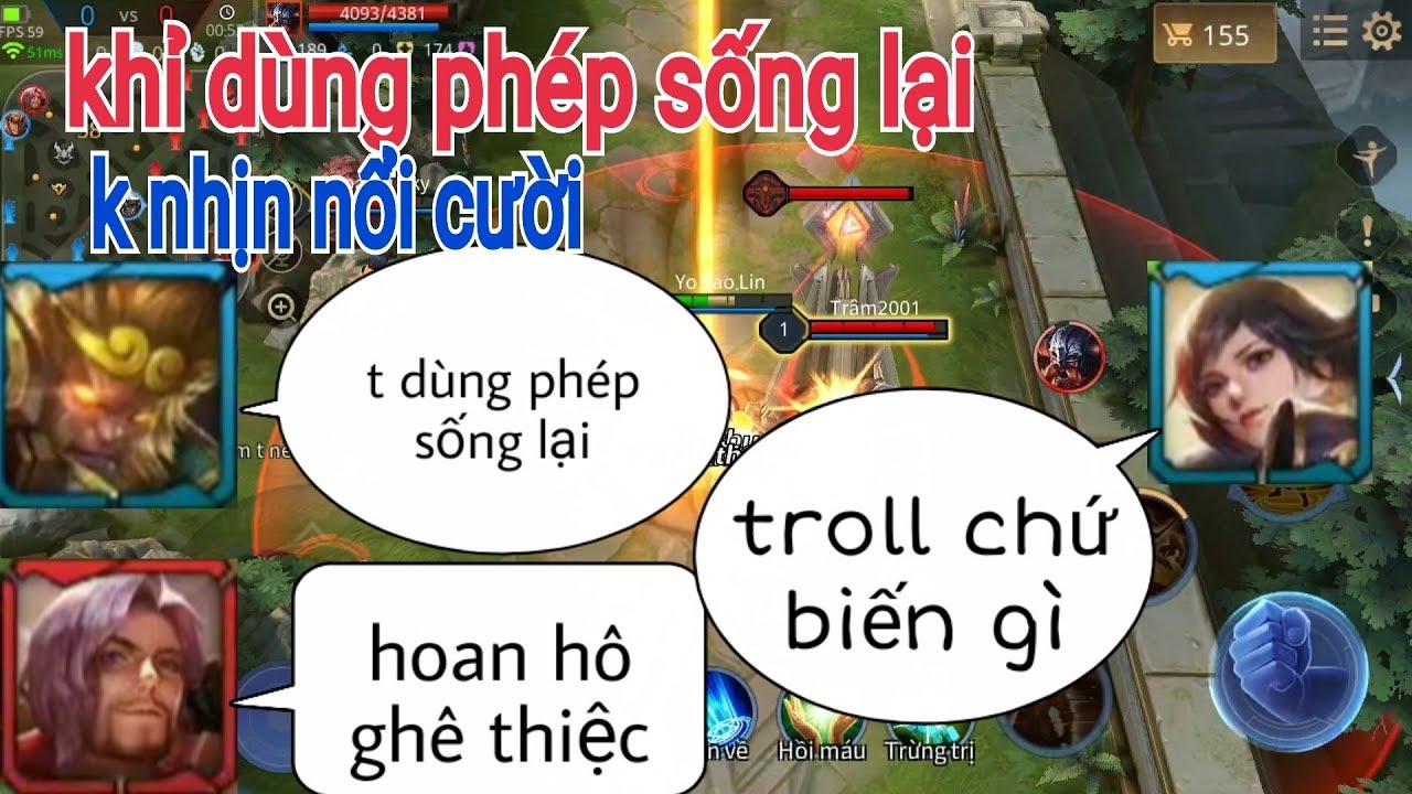 Troll Game - Ngộ Khỉ Dùng Phép Chết Đi Sống Lại Không Nhịn Nổi Cười