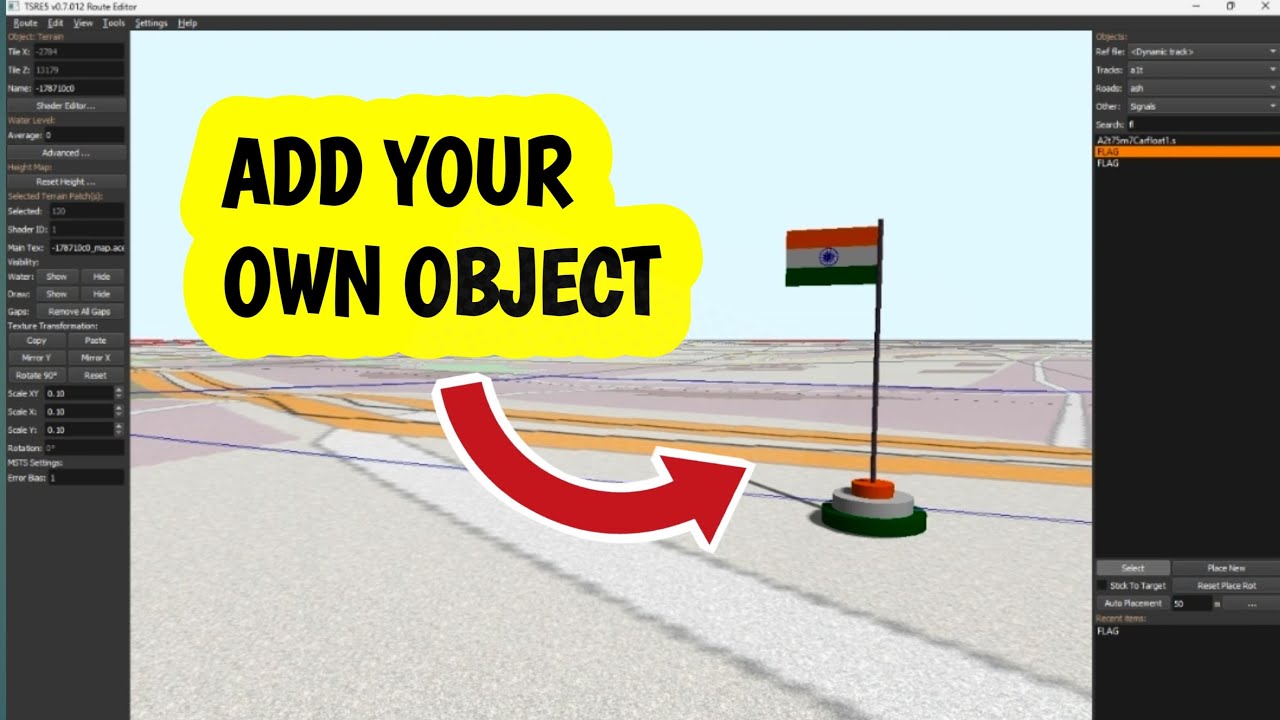 HOW TO ADD INDIAN OBJECT FOR OWN ROUTE IN TSRE || PART - 3 || MSTS || #msts