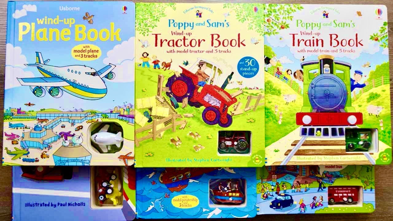 Interactive Vehicle Books for Kids! Usborne Wind Up Books!