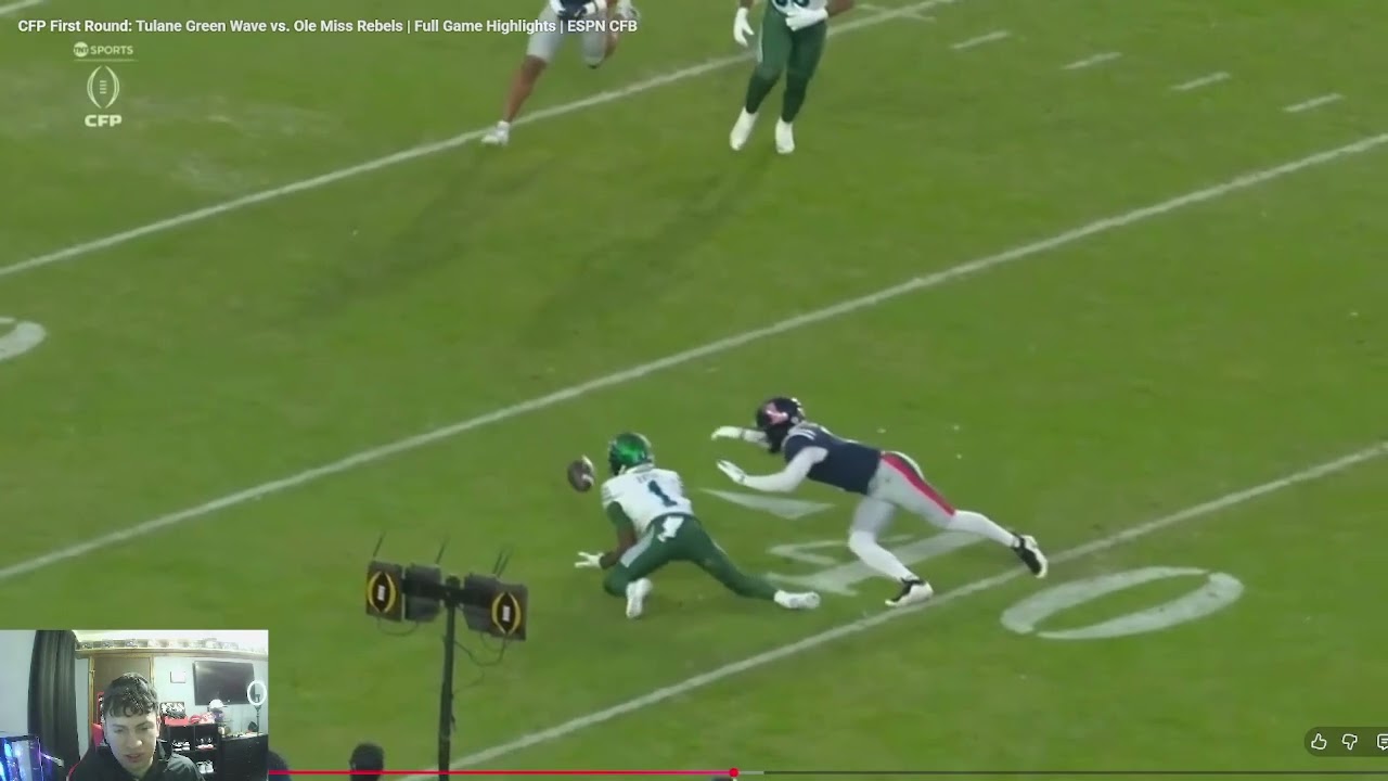 REACTING to OLE MISS vs TULANE COLLEGE FOOTBALL PLAYOFFS.. Full game highlights..