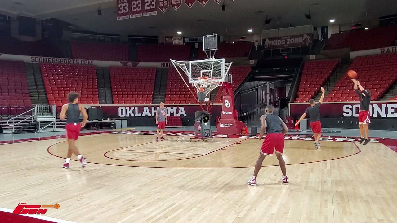 Oklahoma Basketball Drill - Downhill Drive Kick to One More