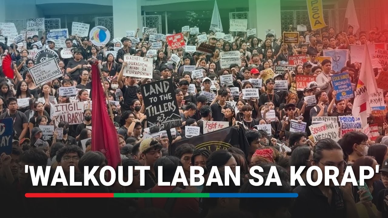 UP students nag-walk out bilang pagkondena sa korupsyon | ABS-CBN News