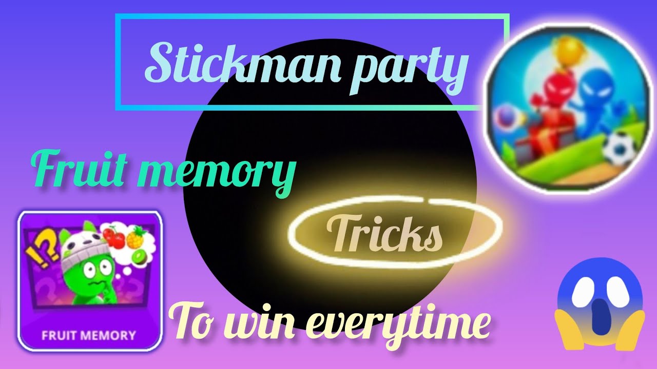 Stickman party fruit memory game trick 😊 #stickman #shortsvideos