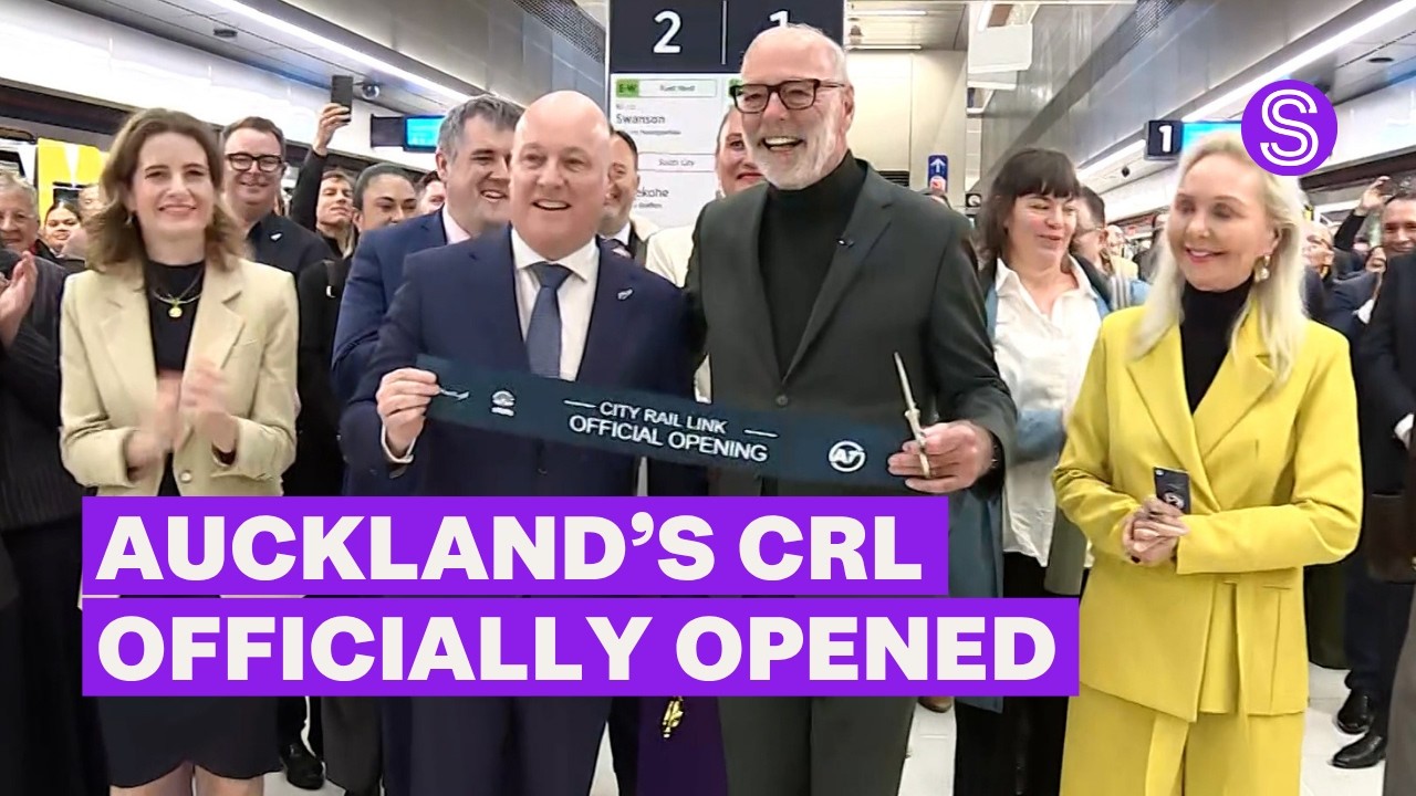 Церемония перерезания ленточки ознаменовала официальное открытие City Rail Link в Окленде | Stuff...