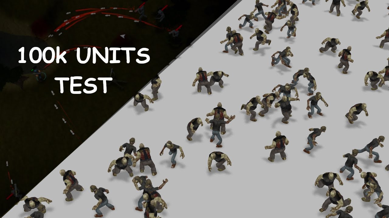 TechDemo: 100K units! Testing new Instanced Skinning mesh code for threeJS.