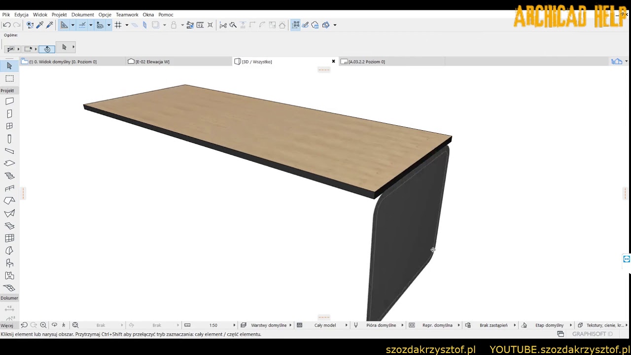 modelujemy biurko w #archicad #tutorial #archicadtriki #archicadporady 👊🏼