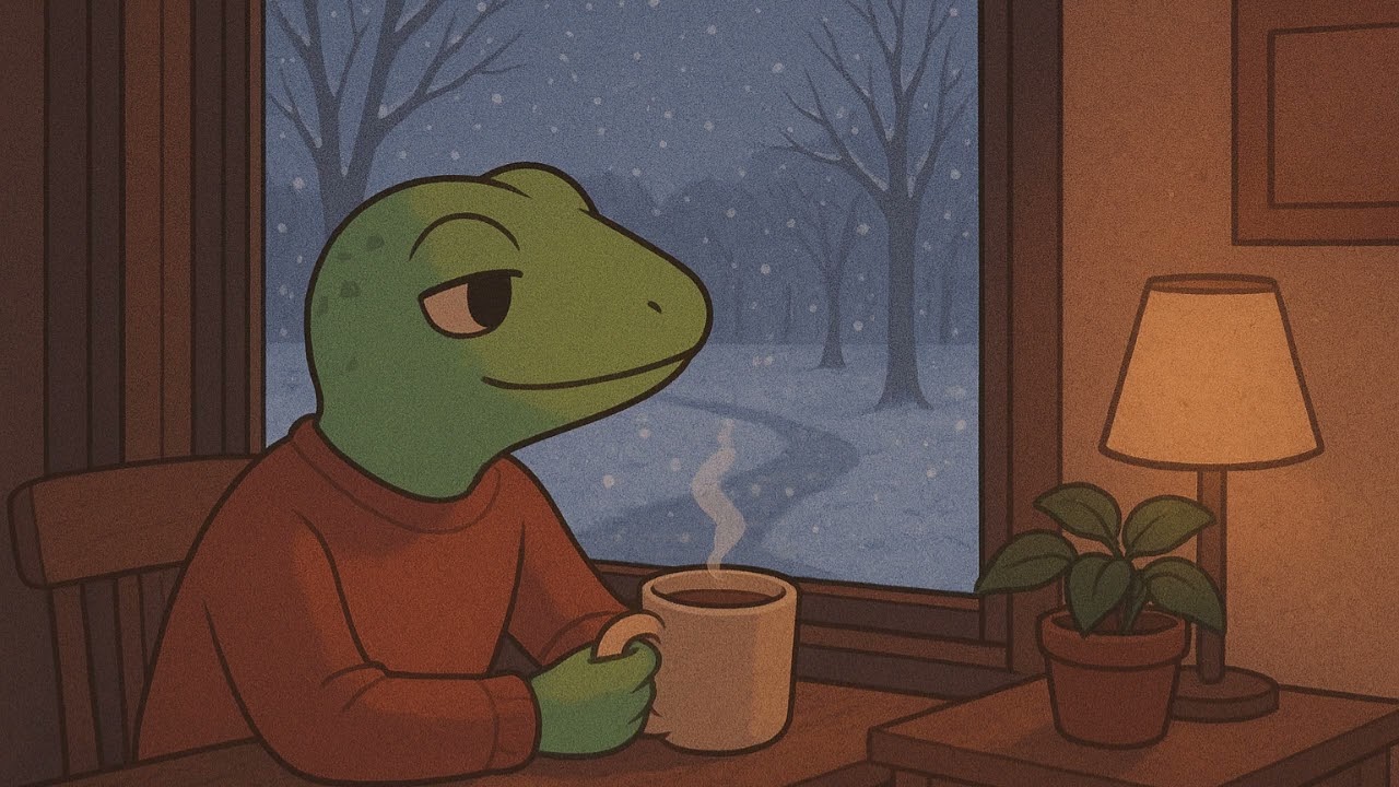 Gecko’s Winter Evening ❄️🦎 | Cozy Lo-Fi Beats & Warm Winter Vibes | Ambientlearn