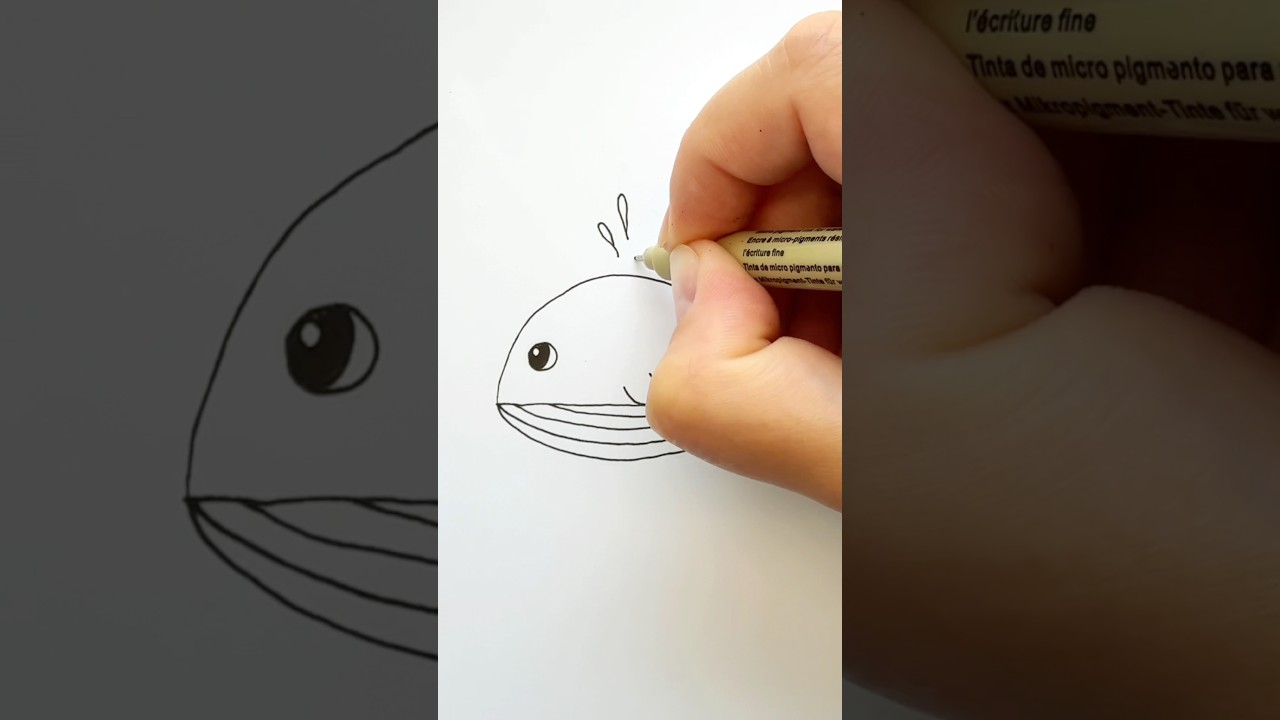 How to draw a whale easy💫😱 Step by step drawing #kids #art #challenge
