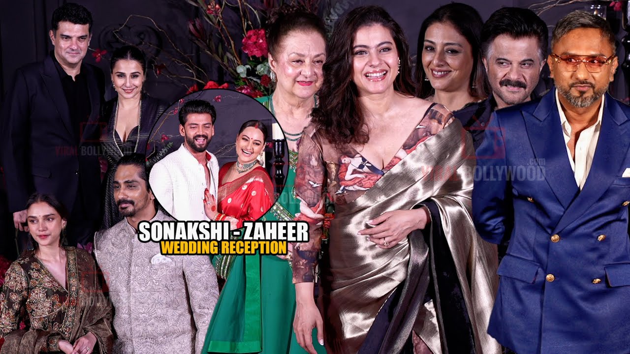 Celebrities arrives at Sonakshi Sinha - Zaheer Iqbal Wedding Reception | Kajol, Tabu, Anil Kapoor