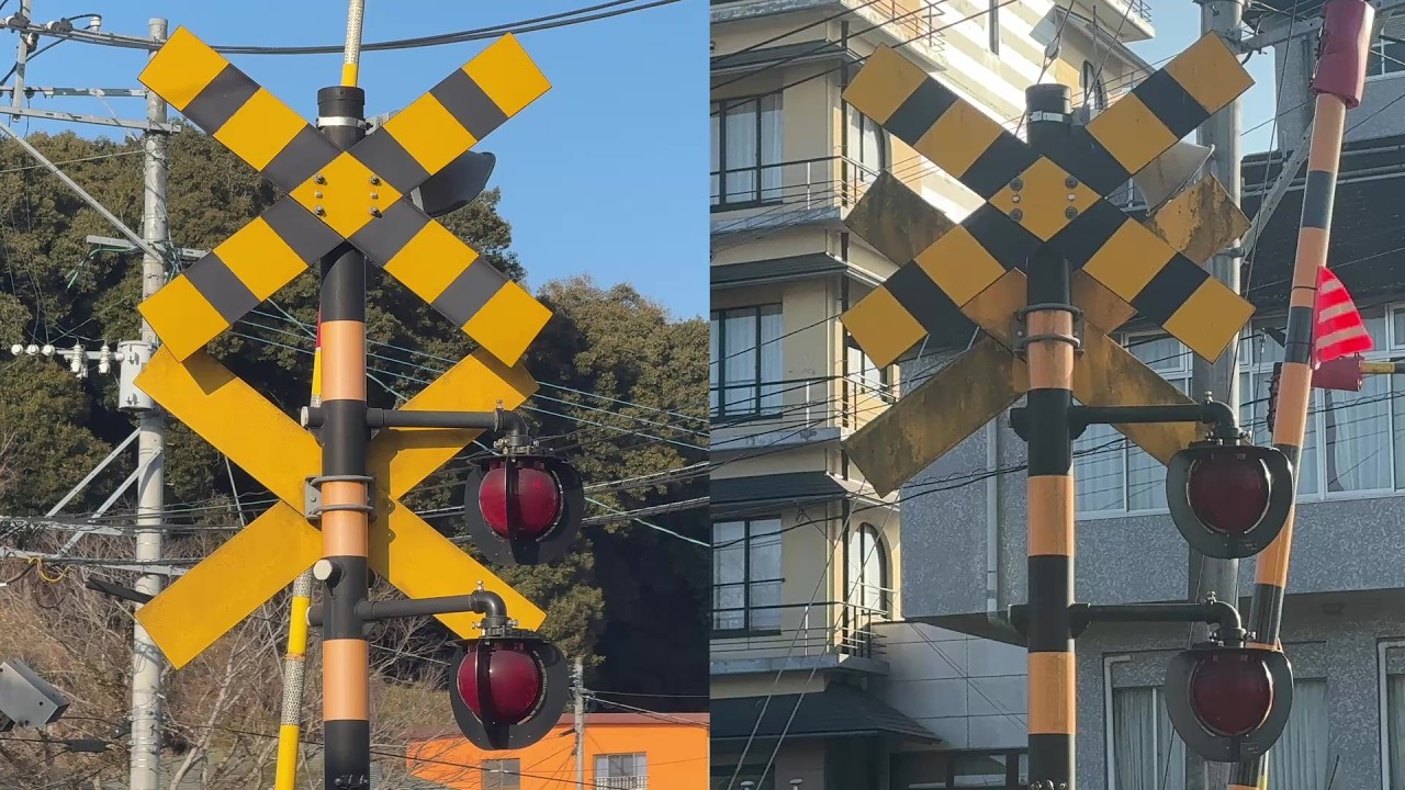 【踏切】警表が裏表の両方に付いている変な珍しい踏切【豊肥本線】