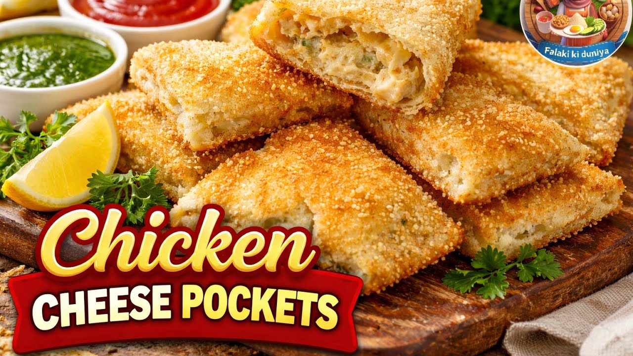 Ramzan Ki Tayari Suru || Chicken Cheese Pockets😋||Crispy & Tasty 😋|Easy Recipe|Ramzan special 