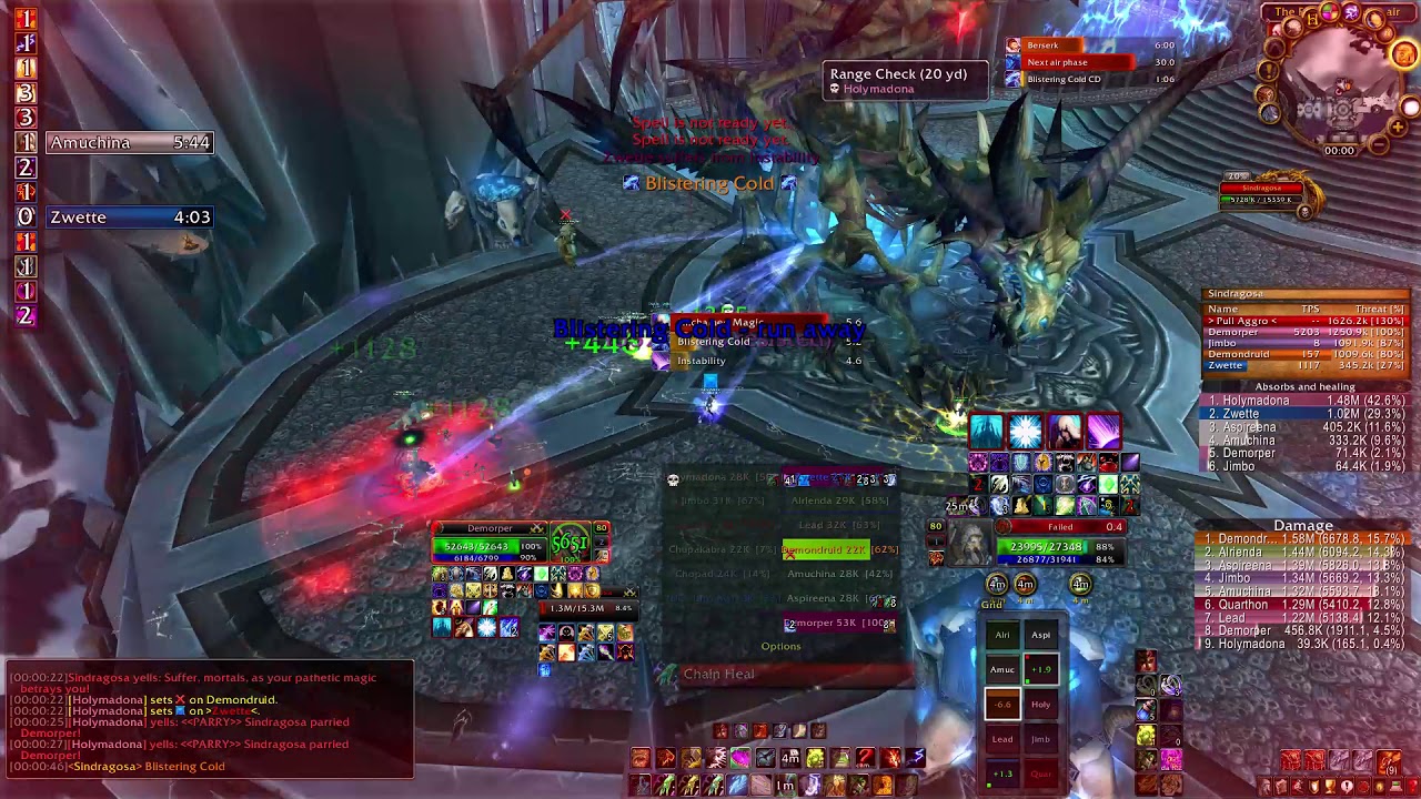 Sindragosa 10 man heroic 0% ICC buff Warmane Lordaeron Resto Shaman POV No Sound