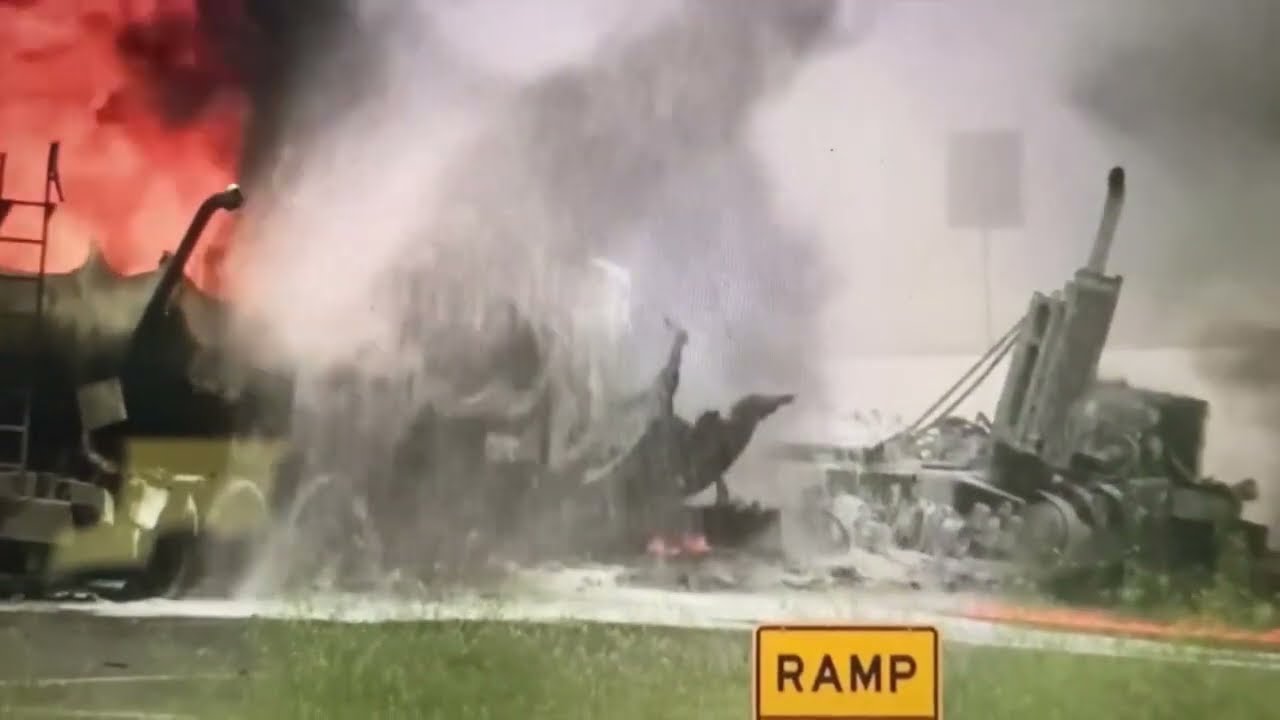 Gasoline Tanker Wreck - Extinguished and secured.