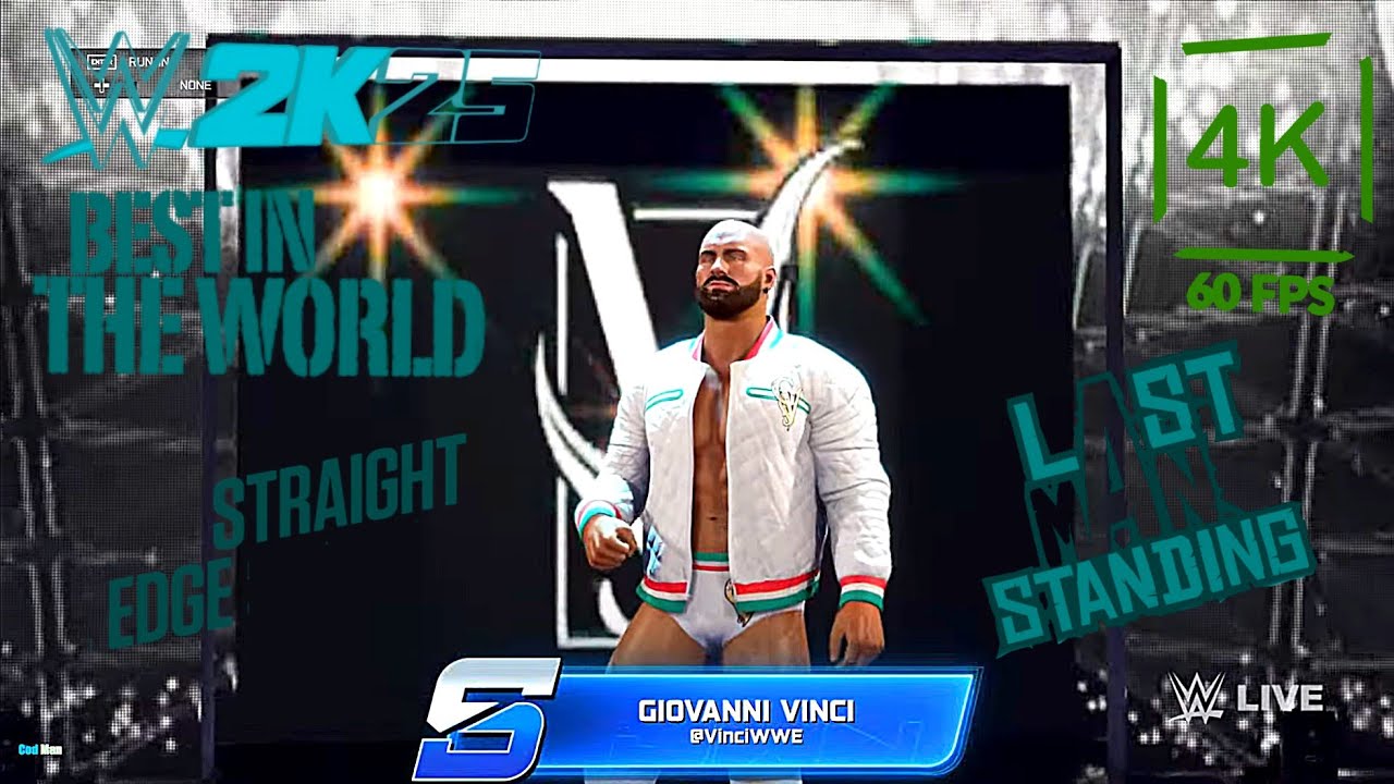 WWE 2K25 CM Панк против Джованни Винчи | Последний выживший | Чемпионат WWE | 4K60Fps | ⭐⭐⭐