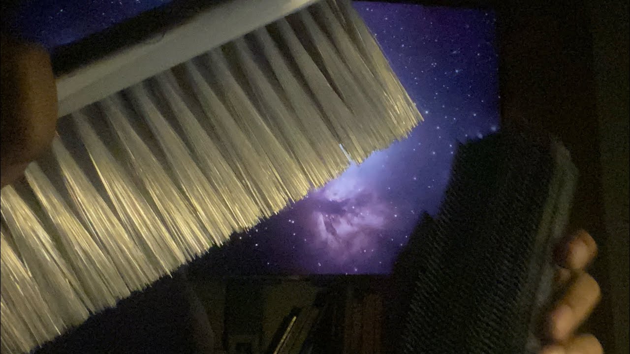 ASMR Cleaning You pt 2. Dusting, brushing, sponge scrubbing, toothbrush. Brushing sounds, no talking