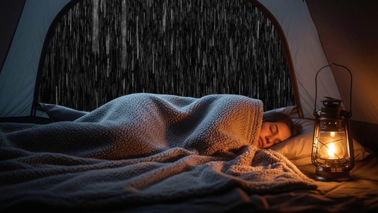 Heavy Rain Outside Tent 🌧️ – Relaxing Camping Rainstorm Sounds for Deep Sleep