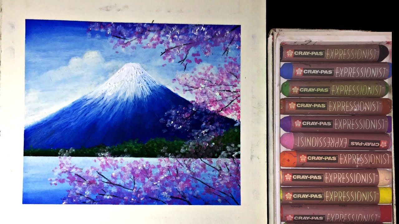 Oil Pastel Drawing / Mt. Fuji