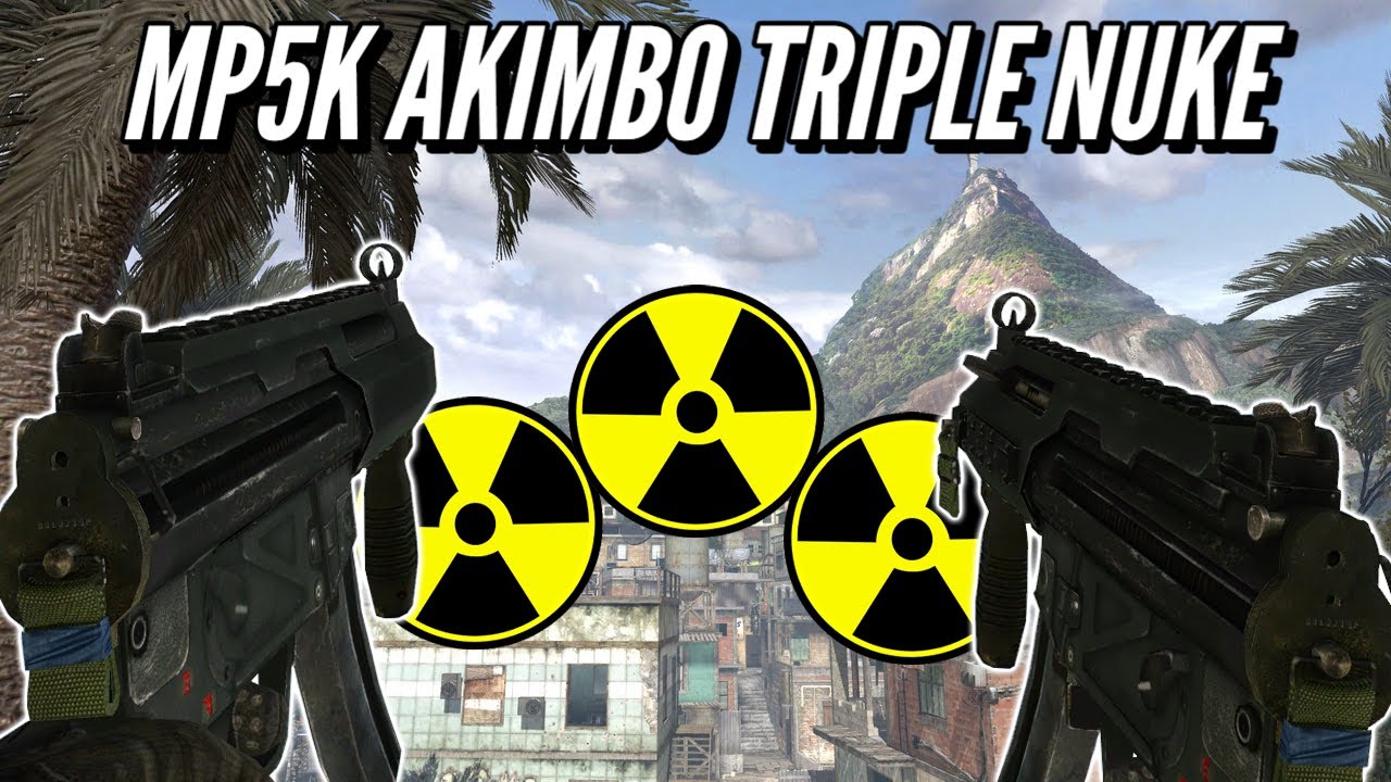 Моя самая безумная игра MW2 на сегодняшний день MP5K Akimbo TRIPLE NUKE (почти Quad)