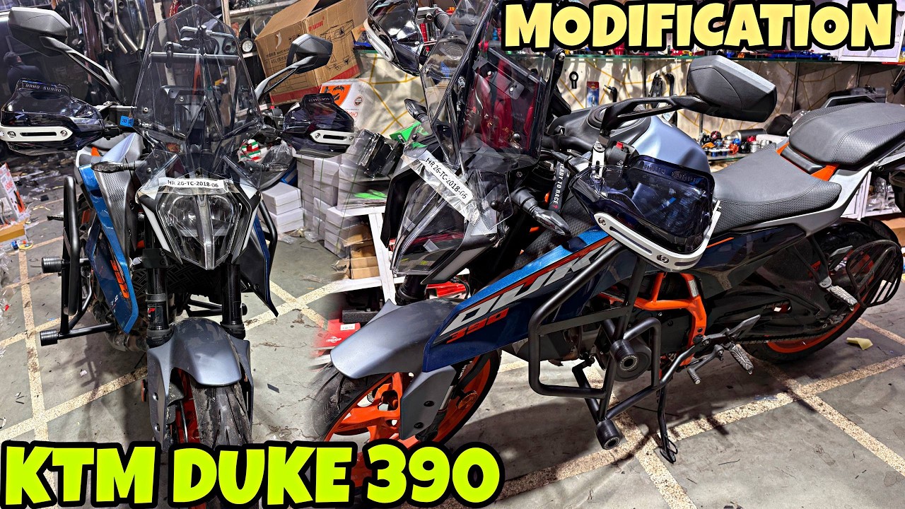 KTM DUKE 390 Gen3 ko bana dia Tour Ready | Unique Modification | Proper Visor | Big Crash Guard |
