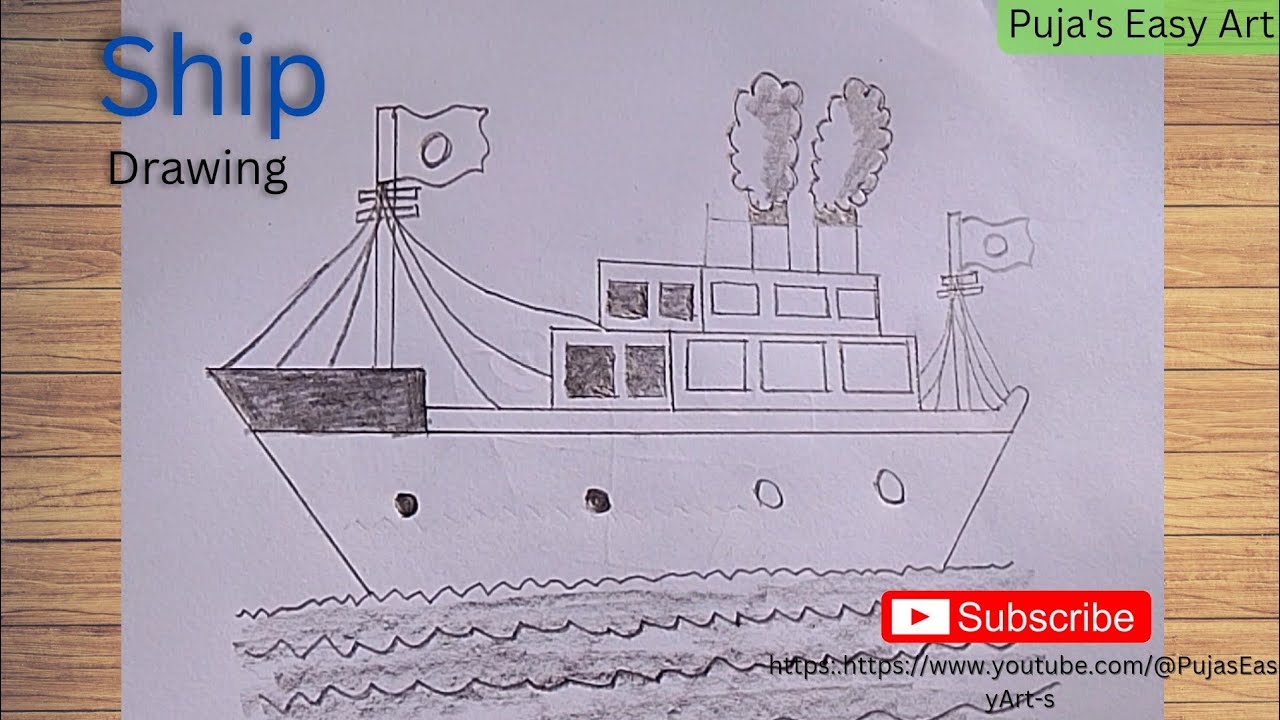 Ship drawing learning  Easy || Puja's Easy Art 