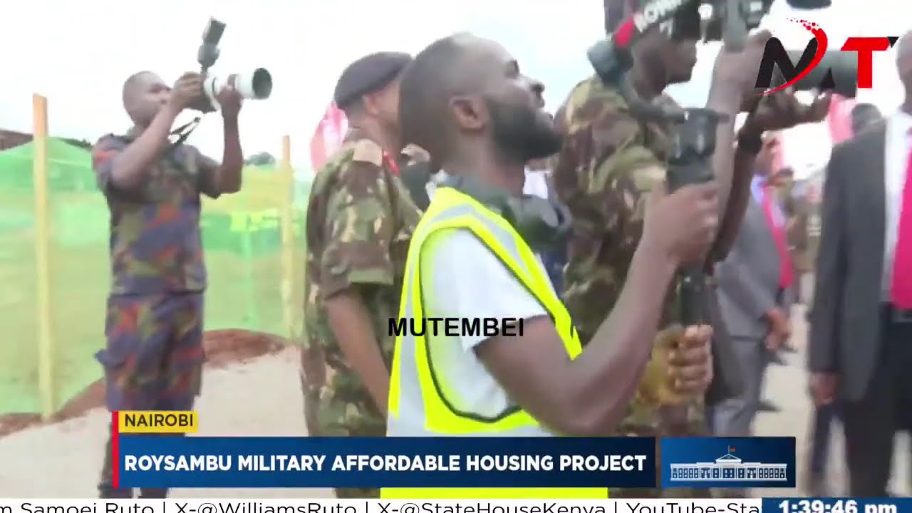 PRES RUTO LAYING FOUNDATION STONE IN ROYSAMBU MILITARY AFFORDABLE HOUSING!!