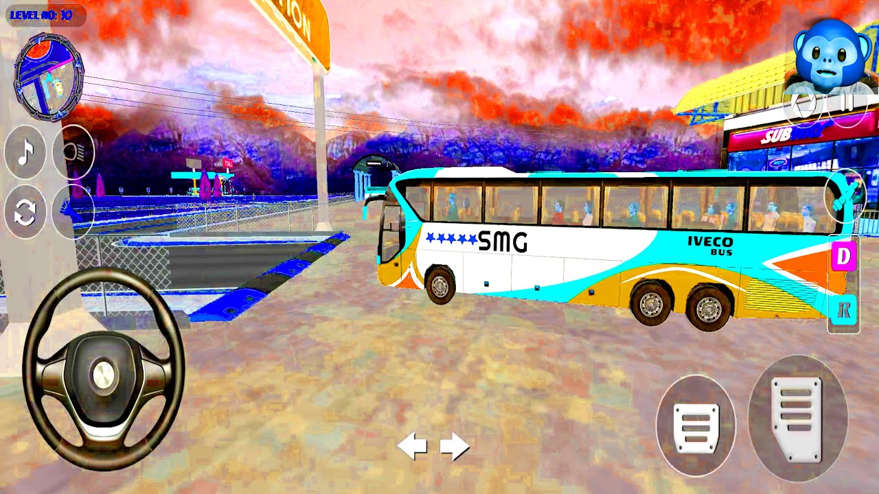 DRAVING IN BUS SIMU VIDEO | SB4G V95 | MONKEYGAMEPLAY