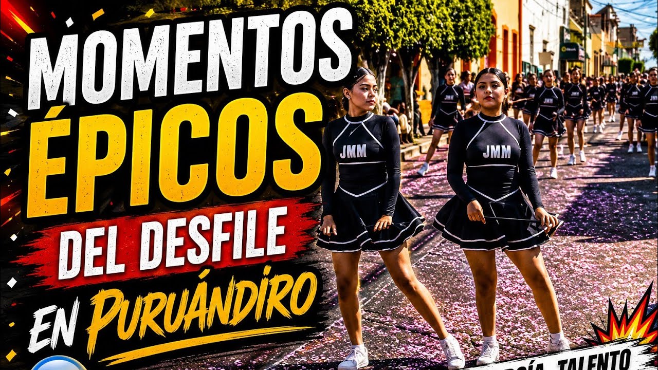 Momentos &eacute;picos del desfile en Puru&aacute;ndiro 2025