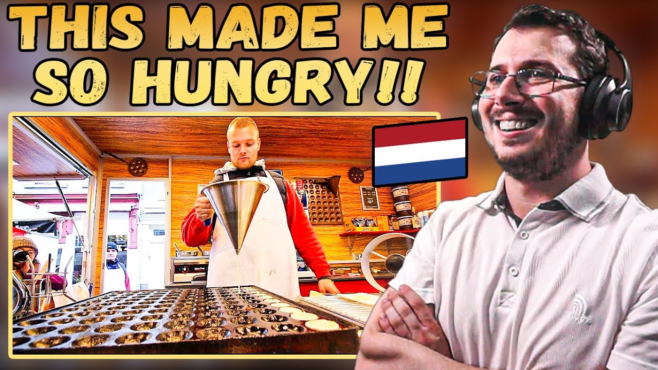 STROOPWAFELS, FRIES & HERRING?! 🇳🇱 Reacting to Dutch Street Food!