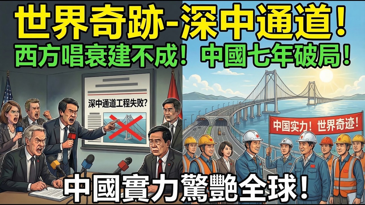 西方斷言不可能的跨海工程！中國七年鑄就世界奇蹟深中通道，震驚全球！被譏笑是癡人說夢，中國用實力打腫西