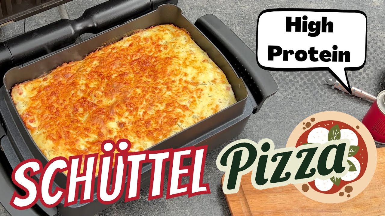 Schüttelpizza im OptiGrill in der Backschale