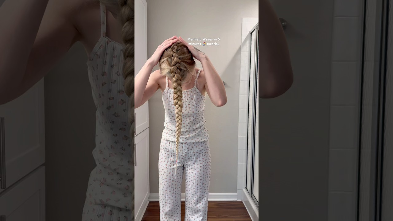 Mermaid Waves Tutorial #mermaidhair #hairstyle #hairtutorial #waveshair #hairhacks #shorts #curls