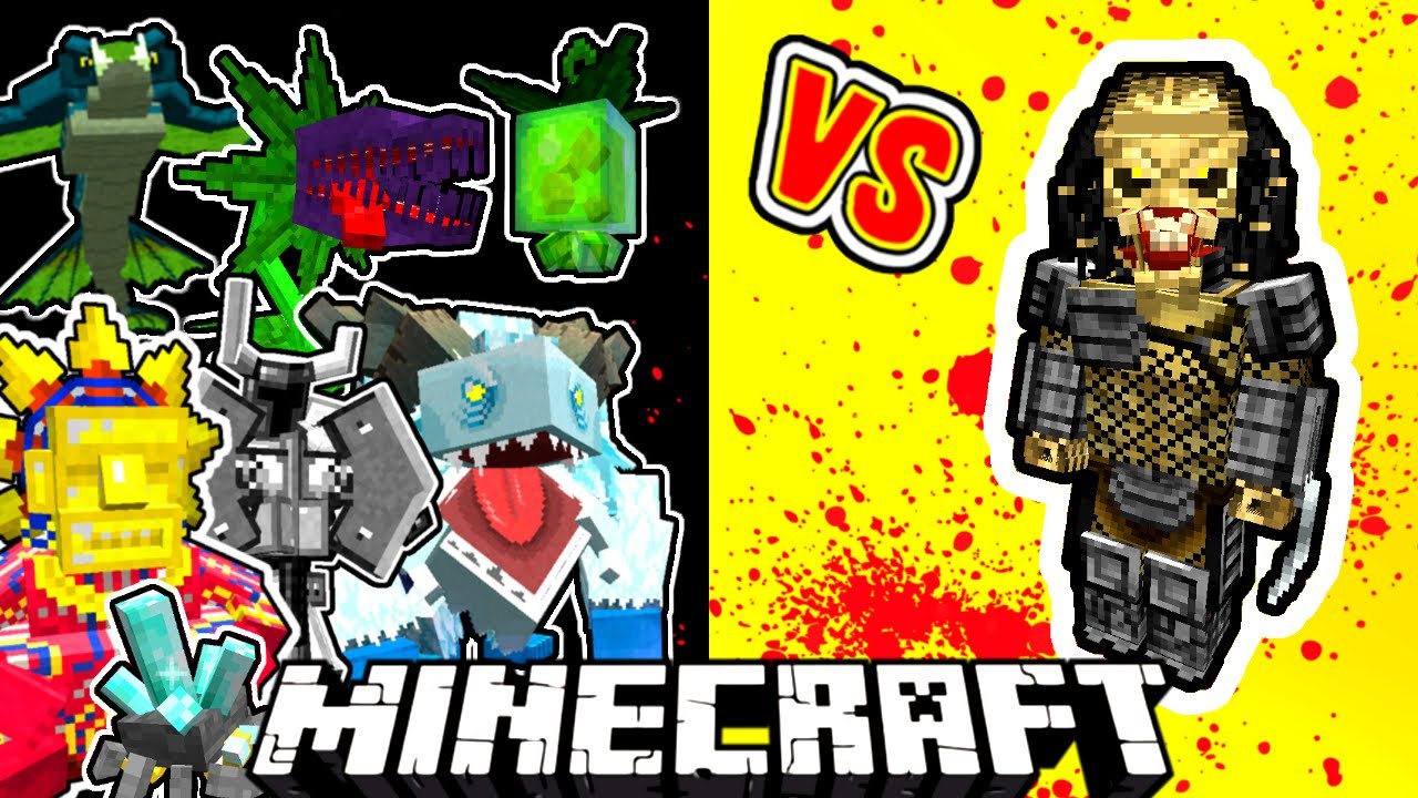 Predator Vs. Mowzie's Mobs Monsters in Minecraft