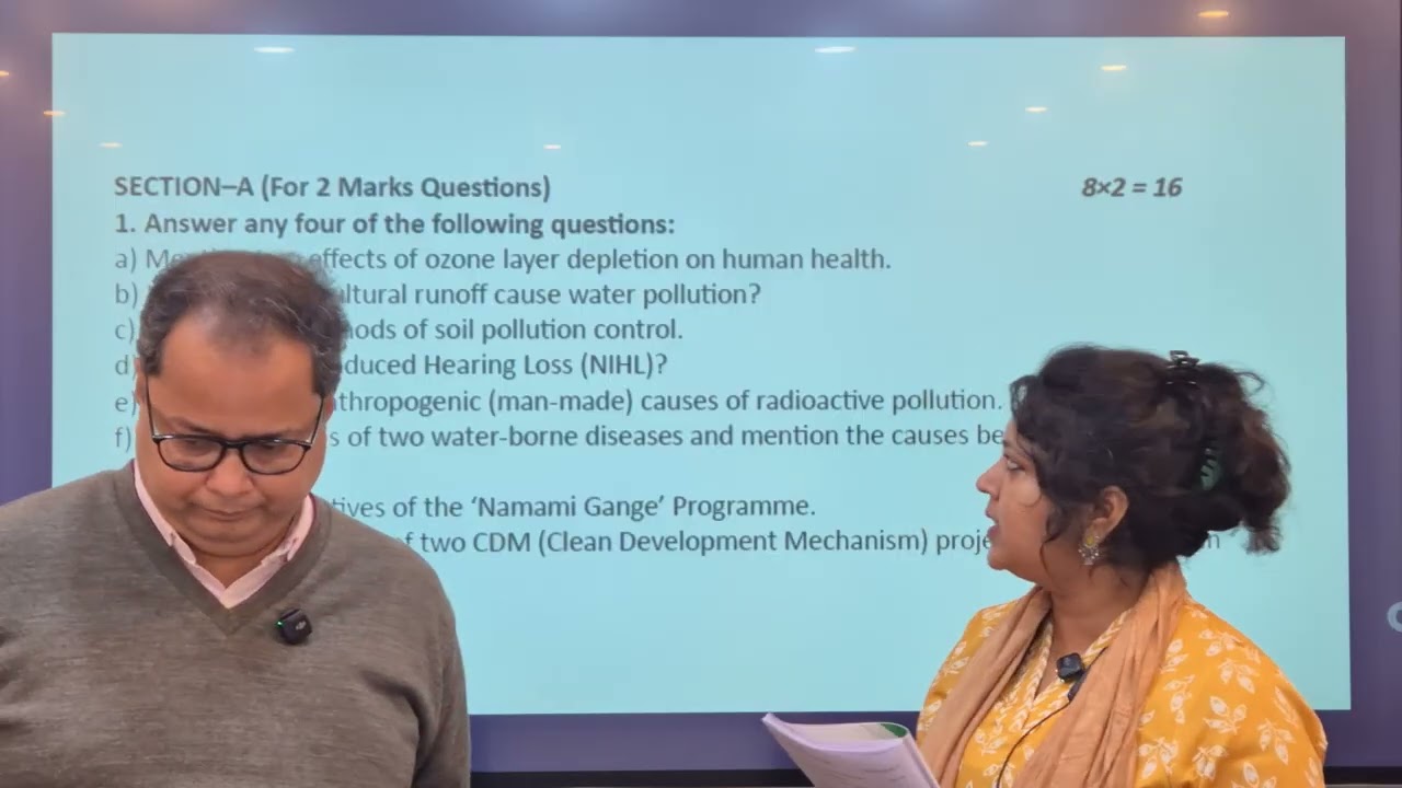 Discussion On Model Question Pattern Environmental Studies Semester    IV By WBCHSE And S&D