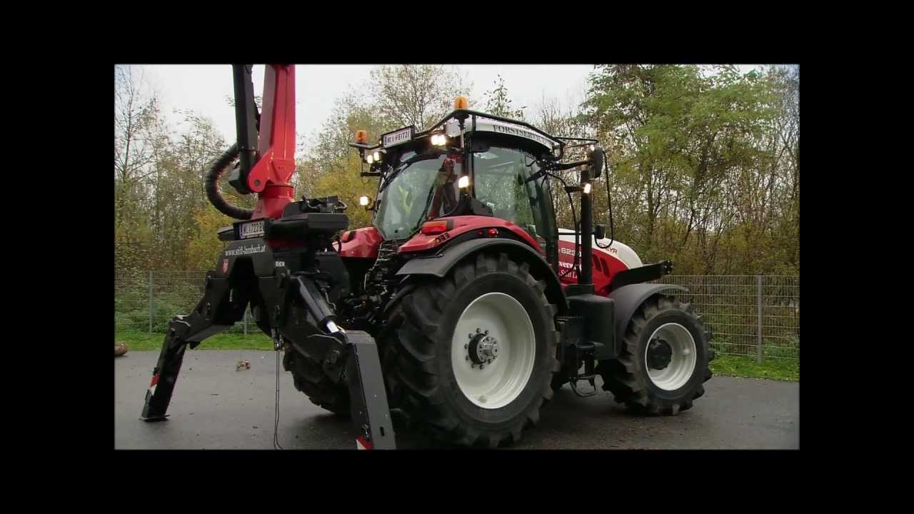 Steyr CVT Kranaufbau / Steyr CVT with Crane unit